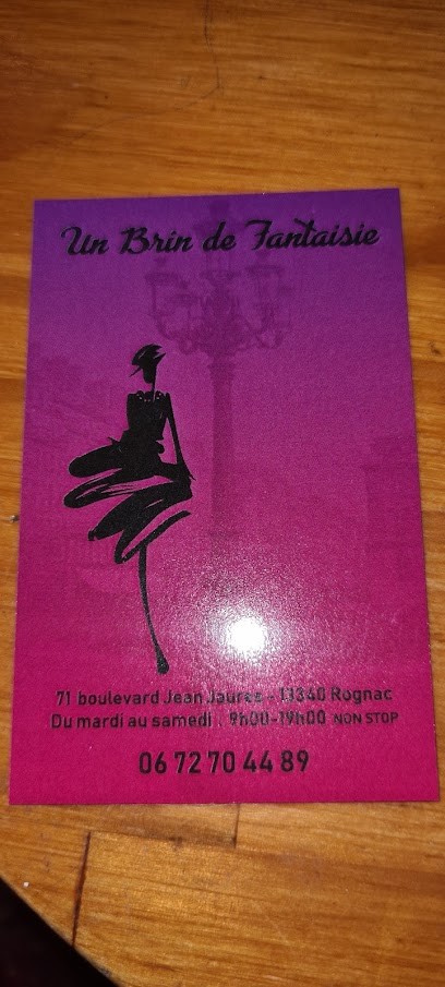 Un brin de fantaisie, Bijouterie Fantaisie à Rognac